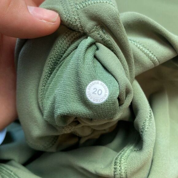 Lululemon Align High-Rise Pant 25" Green Twill Size 20 - Picture 5 of 7